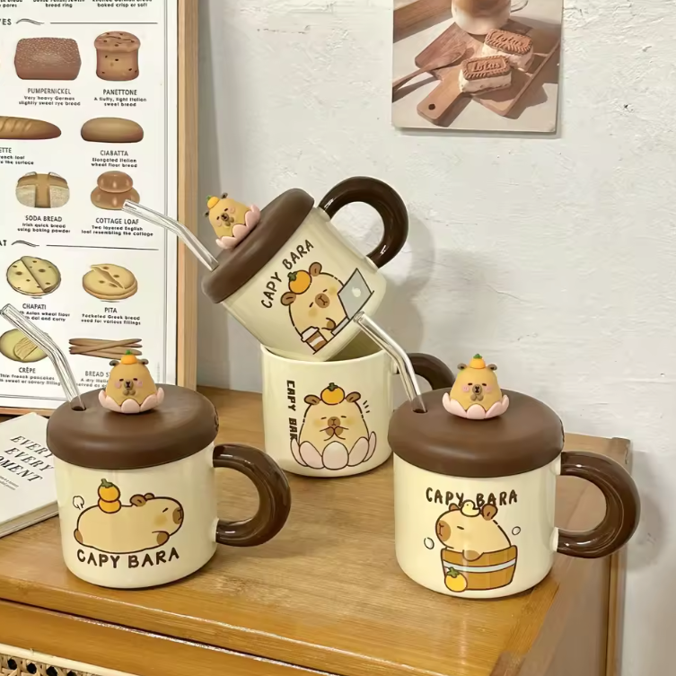 Capybara Ceramic Breakfast Mug