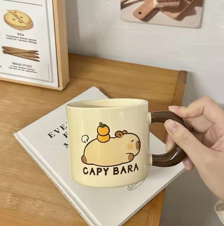 Capybara Ceramic Breakfast Mug