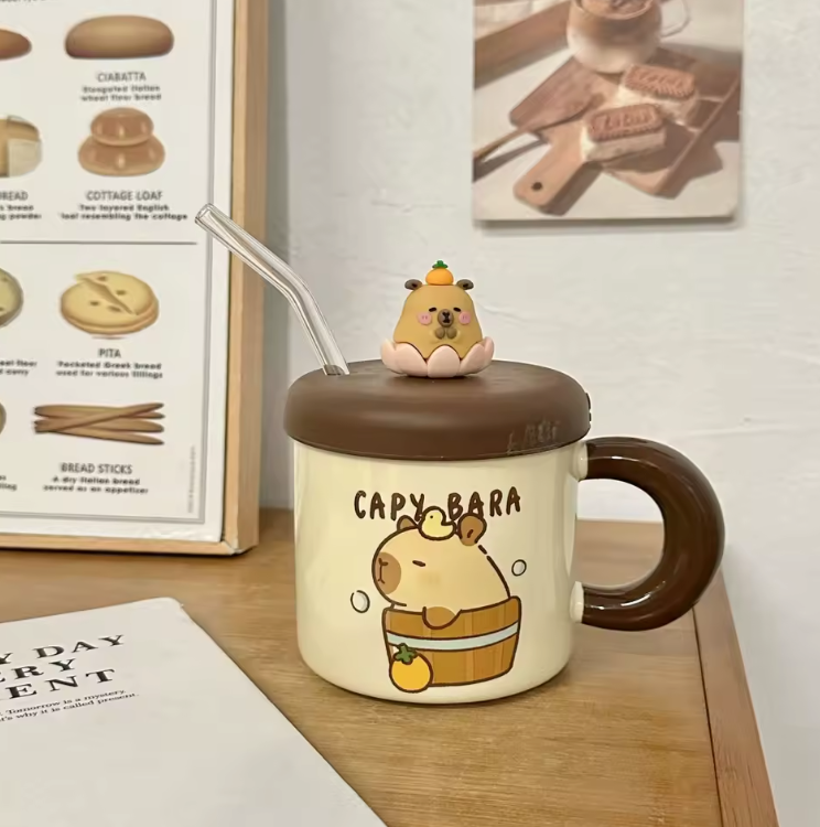 Capybara Ceramic Breakfast Mug