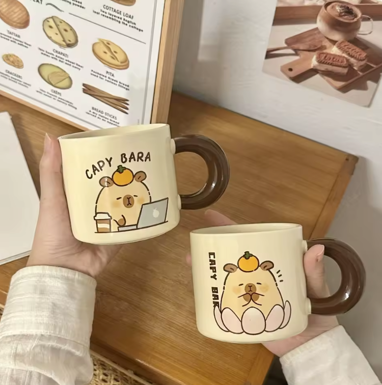 Capybara Ceramic Breakfast Mug