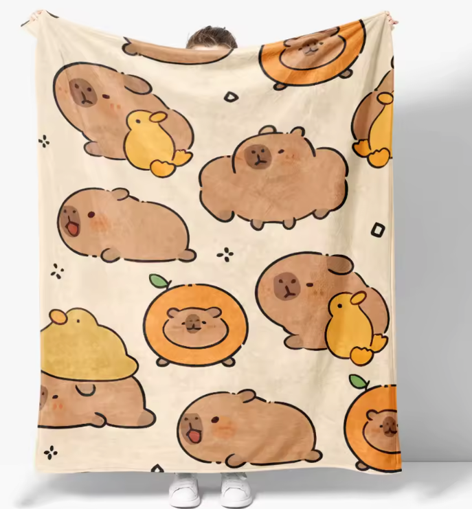 Capybara Flannel Blanket