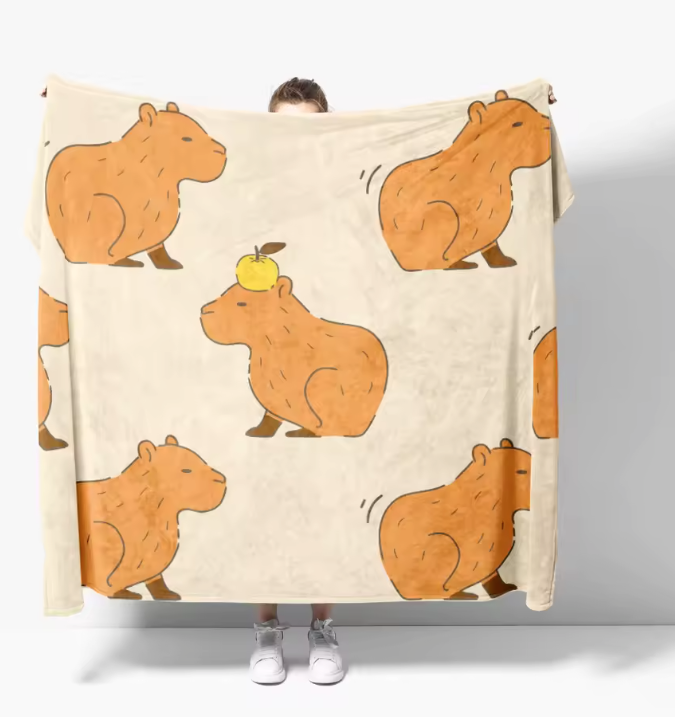 Capybara Flannel Blanket
