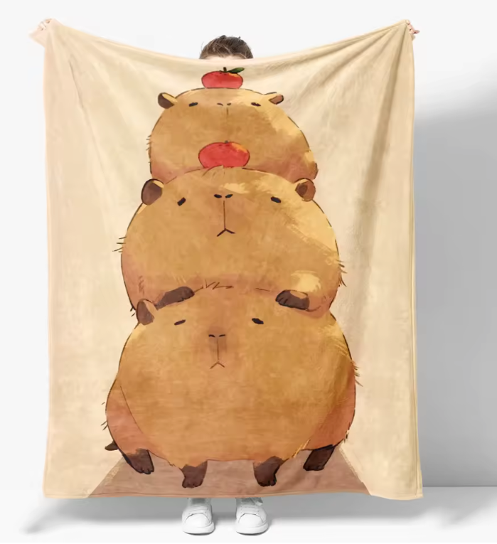 Capybara Flannel Blanket