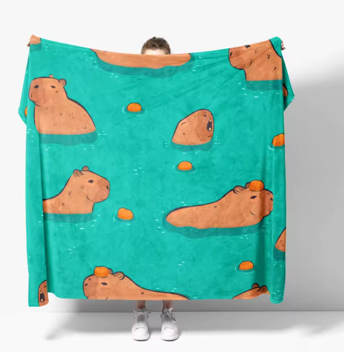 Capybara Flannel Blanket