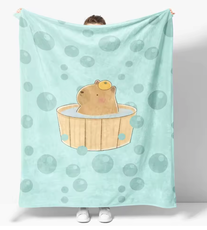 Capybara Flannel Blanket