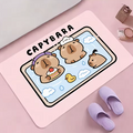 cute capybara bath mat